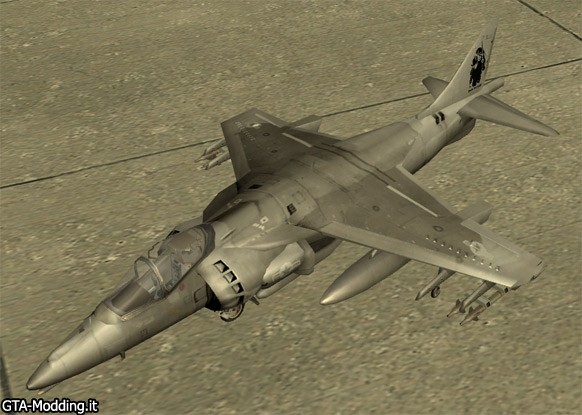 دانلود جت Harrier GR7 برای GTA San Andreas